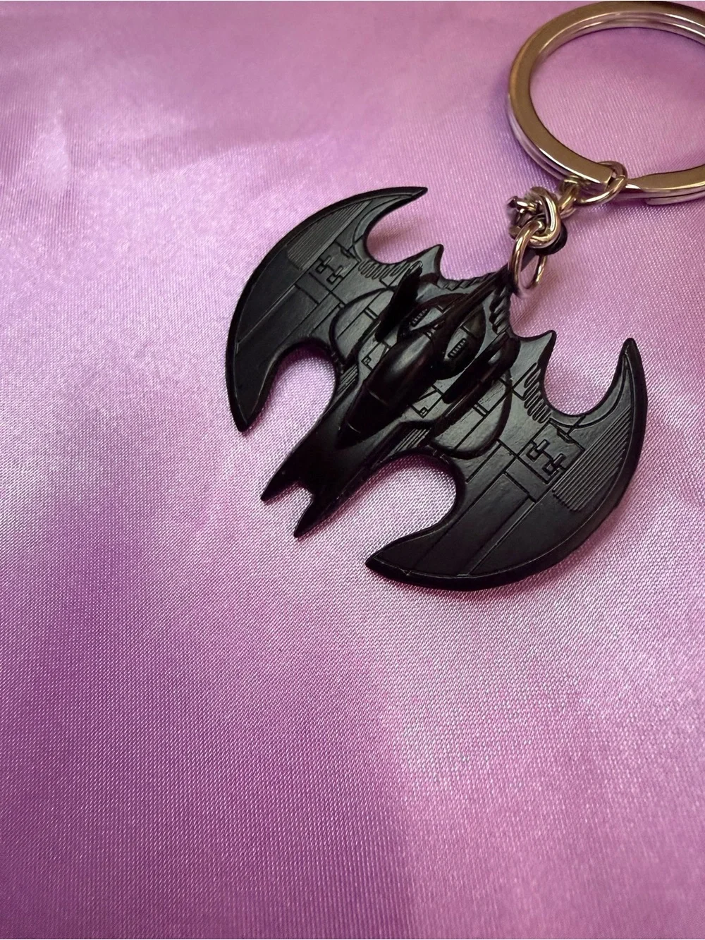 Black Batwing Keychain Charm - Batman Jet